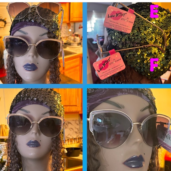 Betsy Johnson Cat Eye Sunglasses. SELECT PIC A B or D - Picture 6 of 12